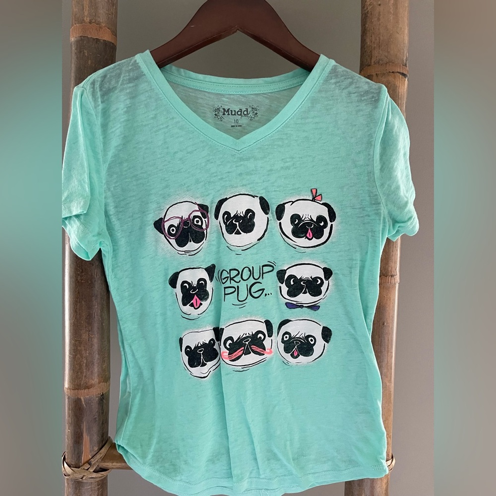 Mudd Aqua 'Group Pug' Kids T-Shirt